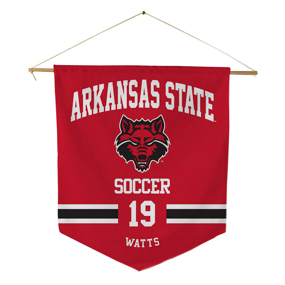 Arkansas State - NCAA Women's Soccer : Alexia Watts - Pennant - 18" x 21"-0