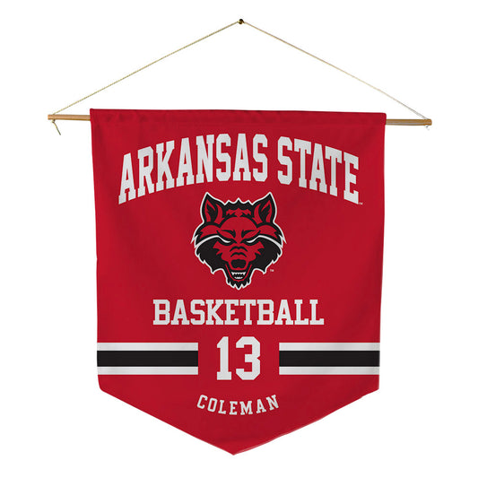 Arkansas State - NCAA Men's Basketball : Diggy Coleman - Pennant - 18" x 21"-0