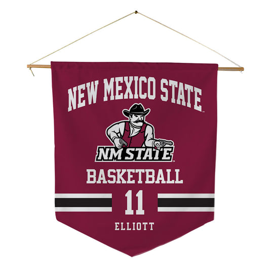 NMSU - NCAA Men's Basketball : Elijah Elliott - Pennant - 18" x 21"-0
