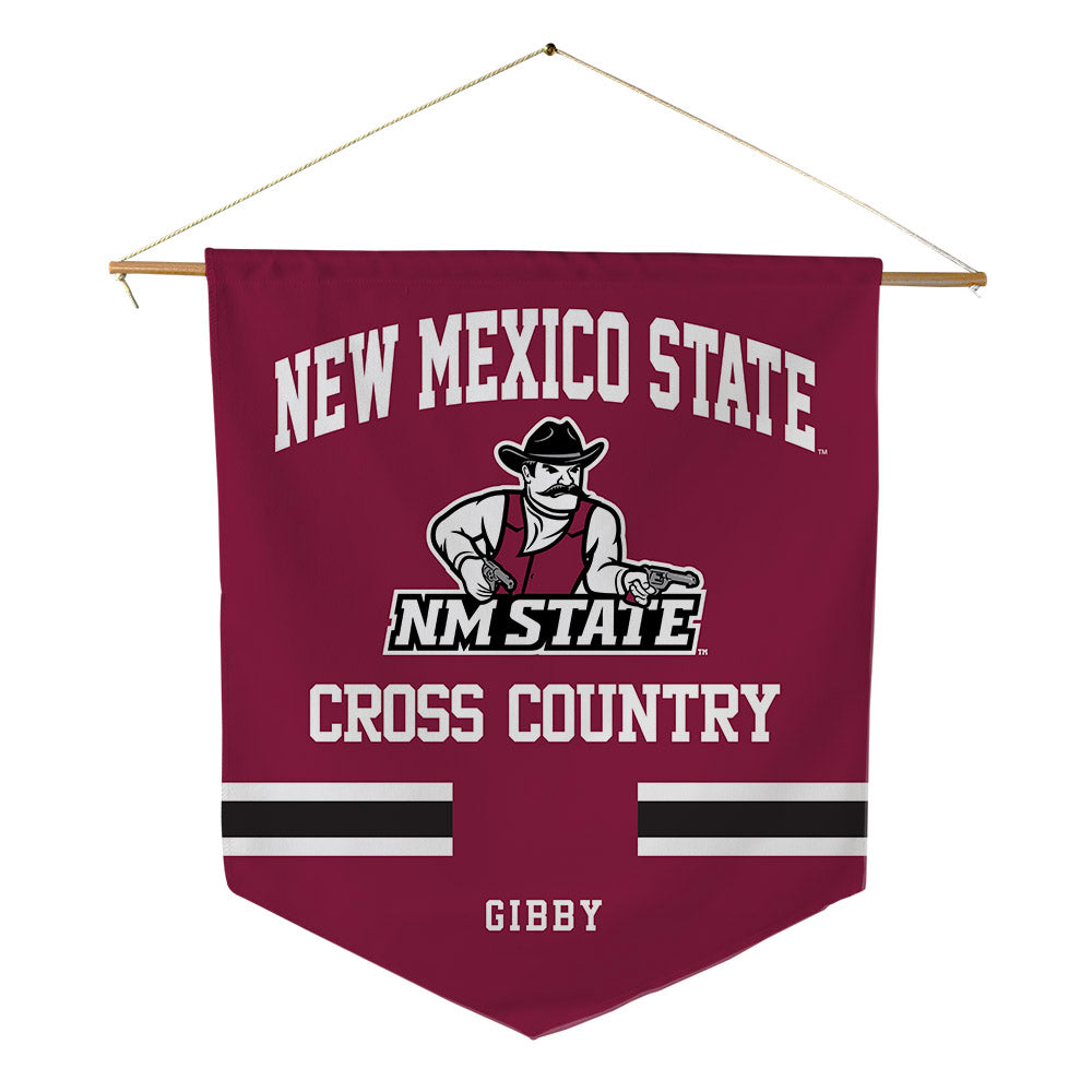 NMSU - NCAA Men's Cross Country : Andrew Gibby - Pennant - 18" x 21"-0