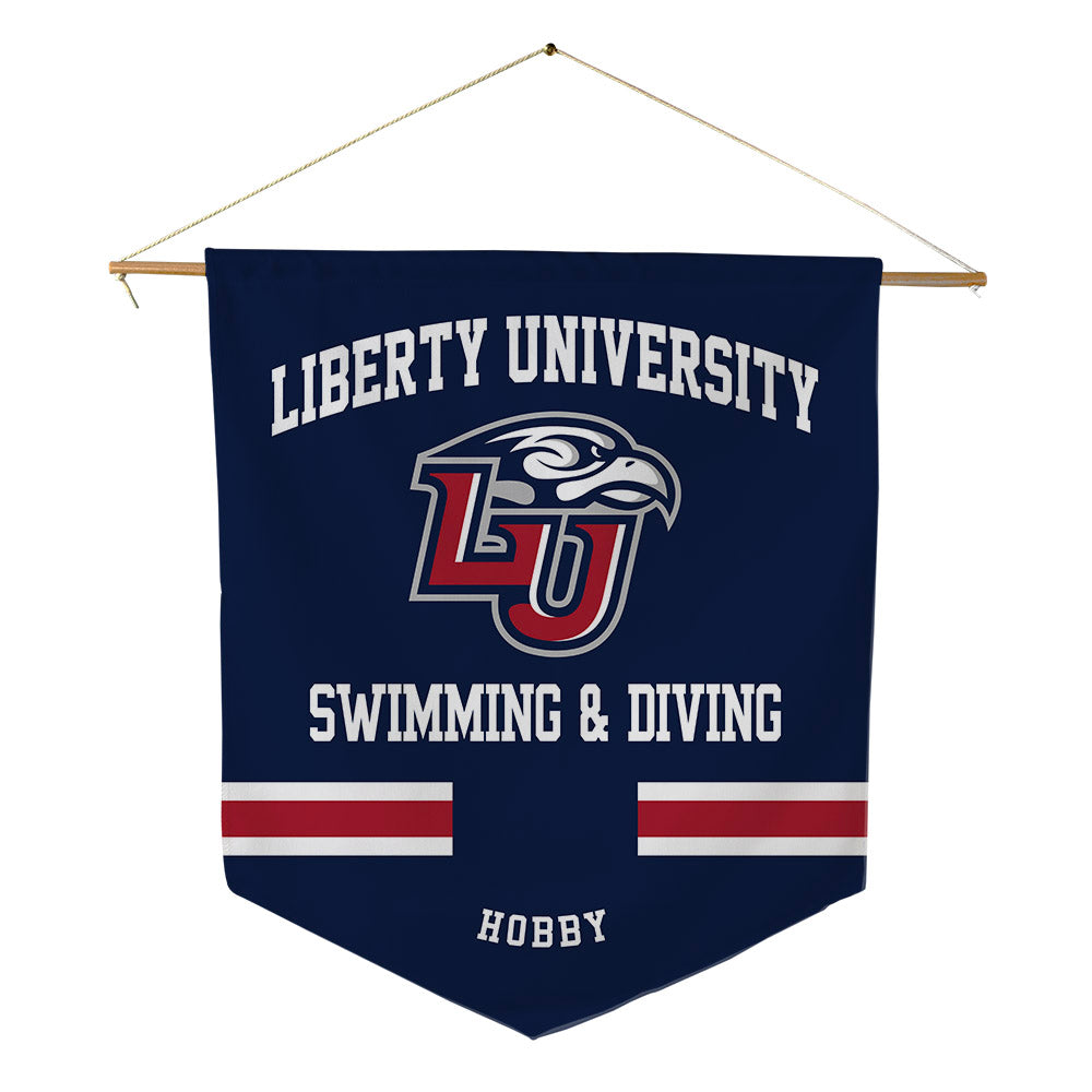 Liberty - NCAA Women's Swimming & Diving : Elizabeth Hobby - Pennant - 18" x 21"-0