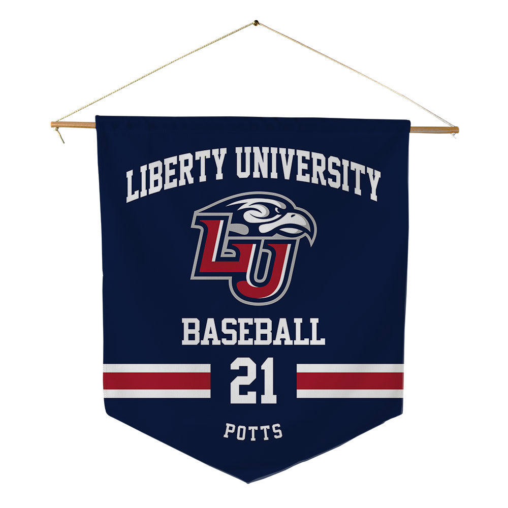 Liberty - NCAA Baseball : Jake Potts - Pennant - 18" x 21"-0