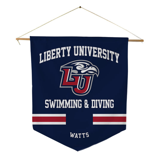 Liberty - NCAA Women's Swimming & Diving : Savannah Watts - Pennant - 18" x 21"-0