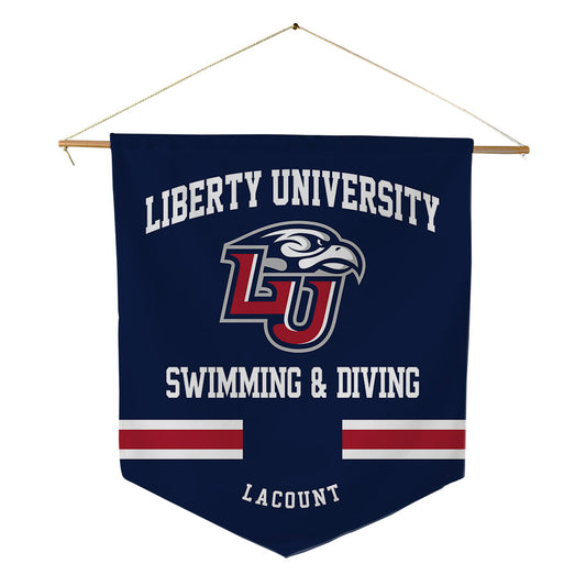 Liberty - NCAA Women's Swimming & Diving : Chloe LaCount - Pennant - 18" x 21"-0