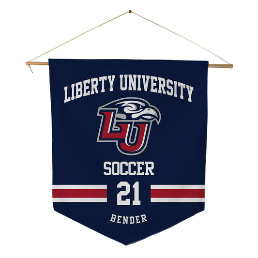 Liberty - NCAA Men's Soccer : Cade Bender - Pennant - 18" x 21"-0