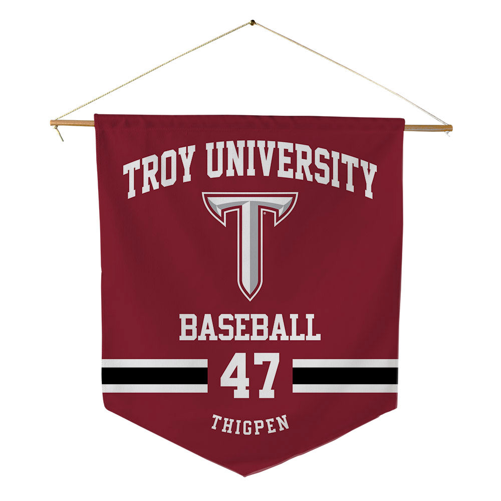 Troy - NCAA Baseball : Noah Thigpen - Pennant - 18" x 21"-0