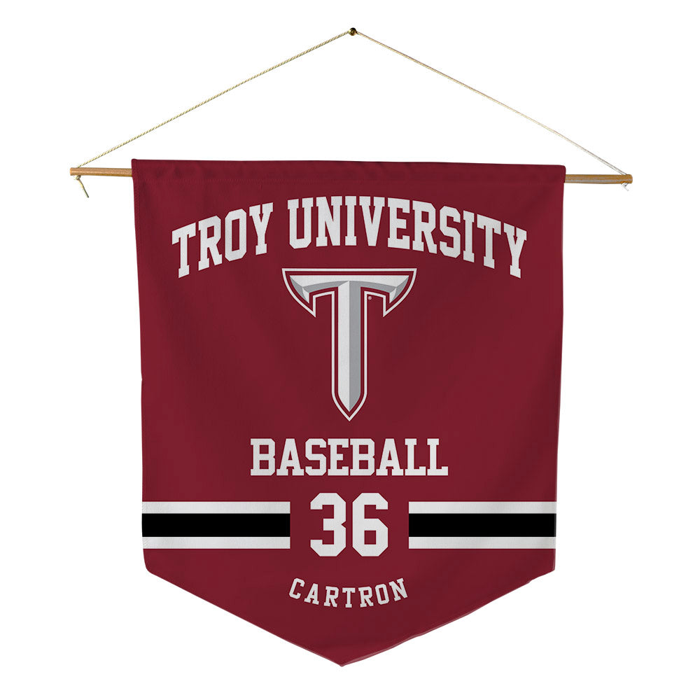 Troy - NCAA Baseball : Chase Cartron - Pennant - 18" x 21"-0