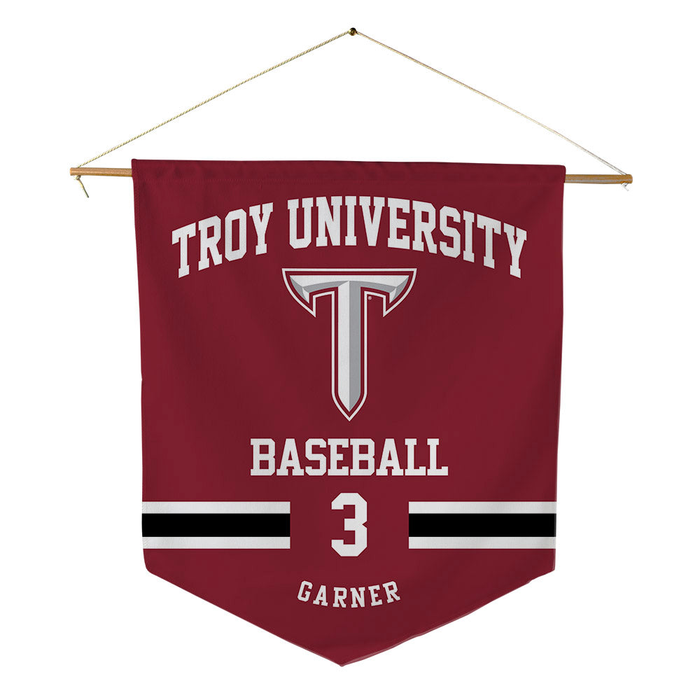 Troy - NCAA Baseball : Cole Garner - Pennant - 18" x 21"-0