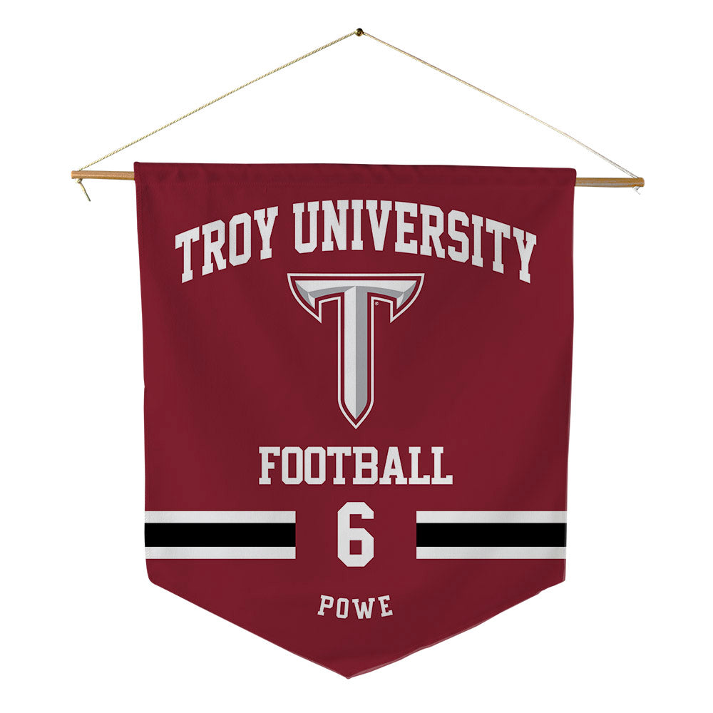Troy - NCAA Football : Justin Powe - Pennant - 18" x 21"-0