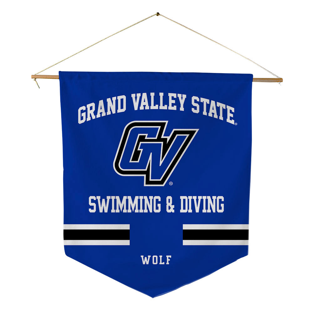 Grand Valley - NCAA Women's Swimming & Diving : Laney Wolf - Pennant - 18" x 21"-0