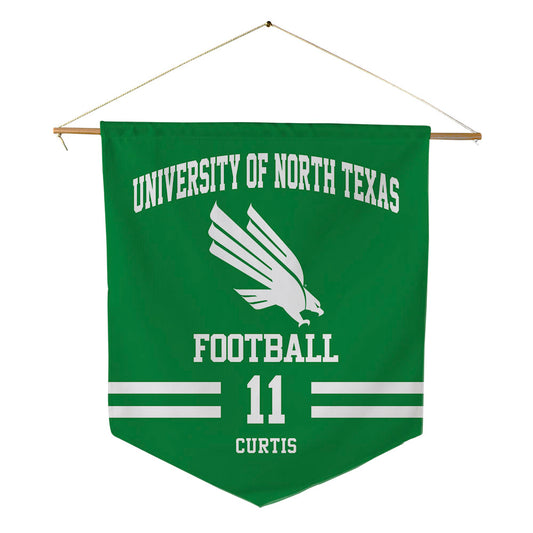 North Texas - NCAA Football : Steven Curtis - Pennant - 18" x 21"-0