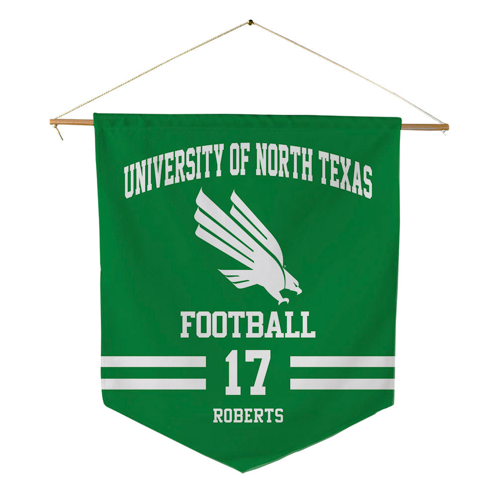 North Texas - NCAA Football : Cedric Roberts - Pennant - 18" x 21"-0