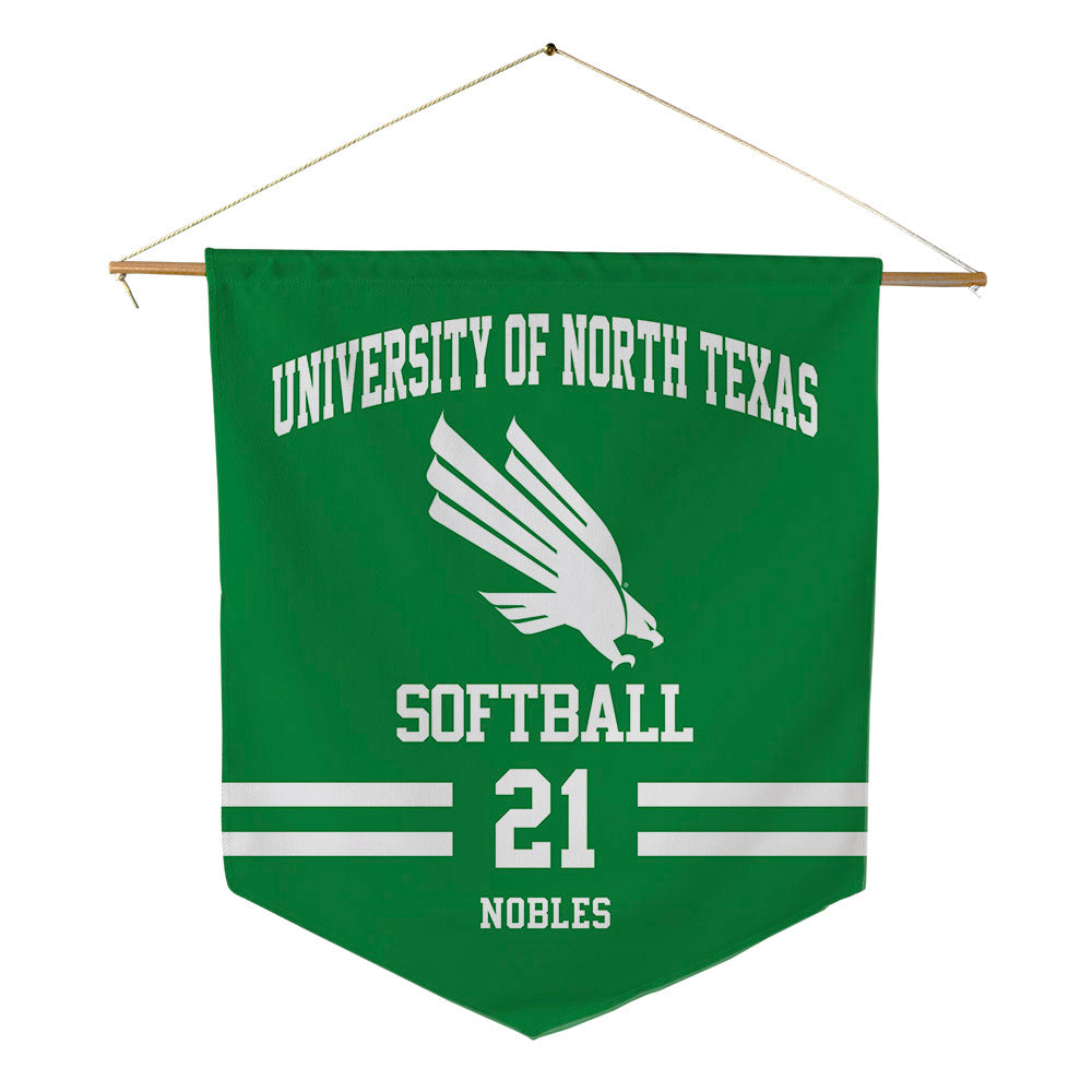 North Texas - NCAA Softball : Laila Nobles - Pennant - 18" x 21"-0