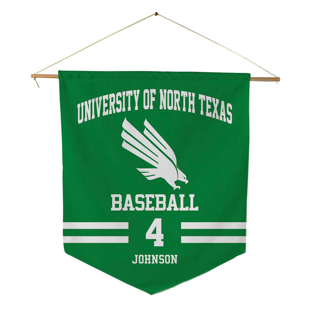 North Texas - NCAA Baseball : Kendyl Johnson - Pennant - 18" x 21"-0