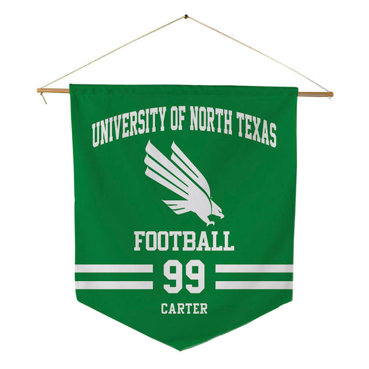 North Texas - NCAA Football : Avion Carter - Pennant - 18" x 21"-0