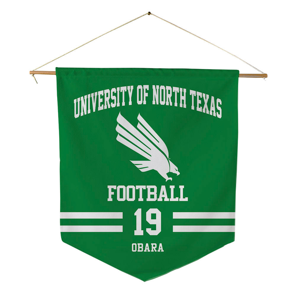 North Texas - NCAA Football : Grayson OBara - Pennant - 18" x 21"-0