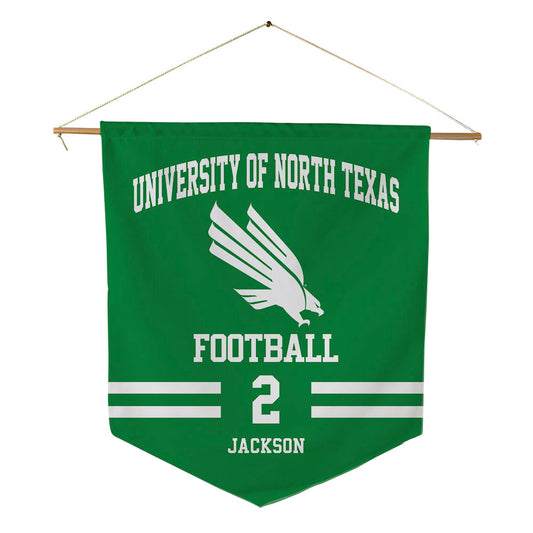 North Texas - NCAA Football : Tayven Jackson - Pennant - 18" x 21"-0