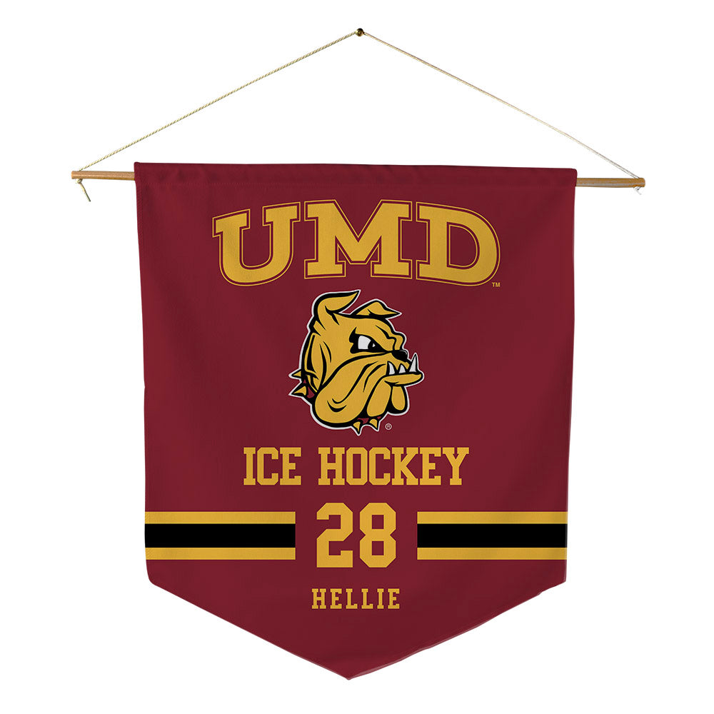 UMN Duluth - NCAA Men's Ice Hockey : Bennett Hellie - Pennant - 18" x 21"-0