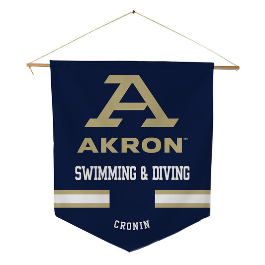 Akron - NCAA Women's Swimming & Diving : Abbey Cronin - Pennant - 18" x 21"-0