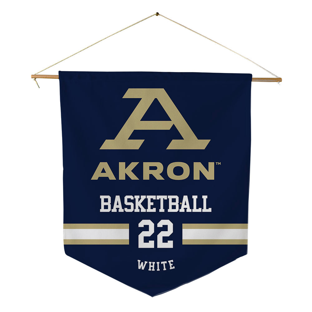 Akron - NCAA Men's Basketball : Colin White - Pennant - 18" x 21"-0