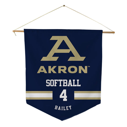 Akron - NCAA Softball : Kylie Bailey - Pennant - 18" x 21"-0