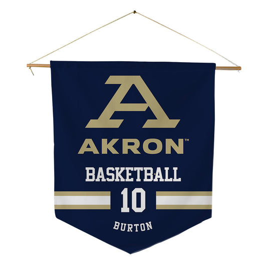 Akron - NCAA Men's Basketball : Max Burton - Pennant - 18" x 21"-0