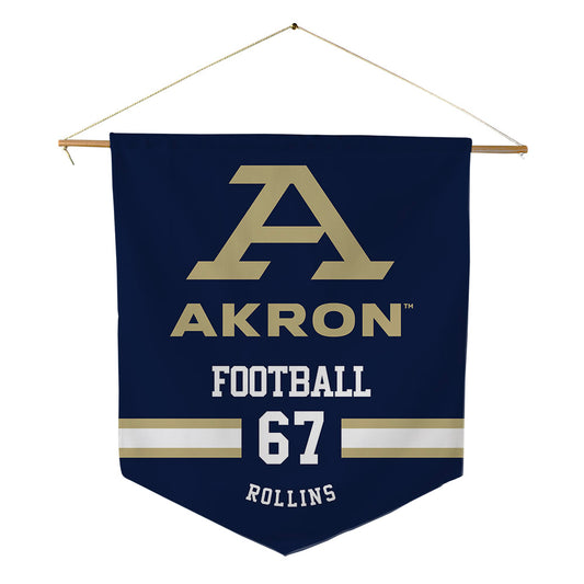 Akron - NCAA Football : Elzea Rollins - Pennant - 18" x 21"-0
