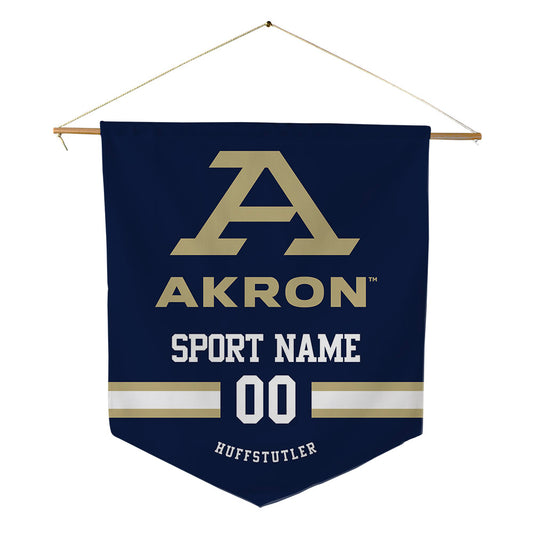 Akron - NCAA Baseball : Atticus Huffstutler - Pennant - 18" x 21"-0