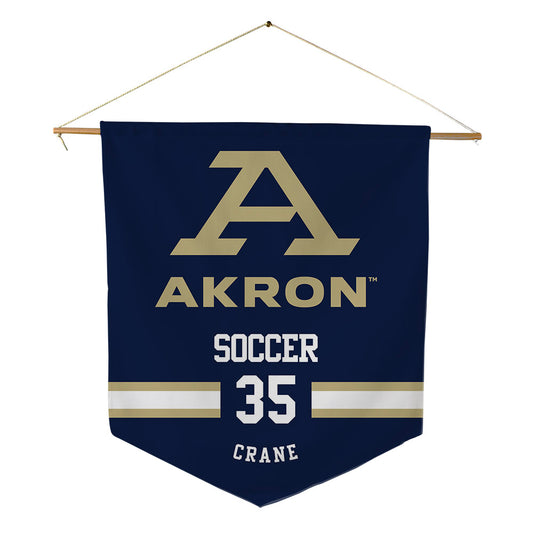 Akron - NCAA Men's Soccer : Gavin Crane - Pennant - 18" x 21"-0