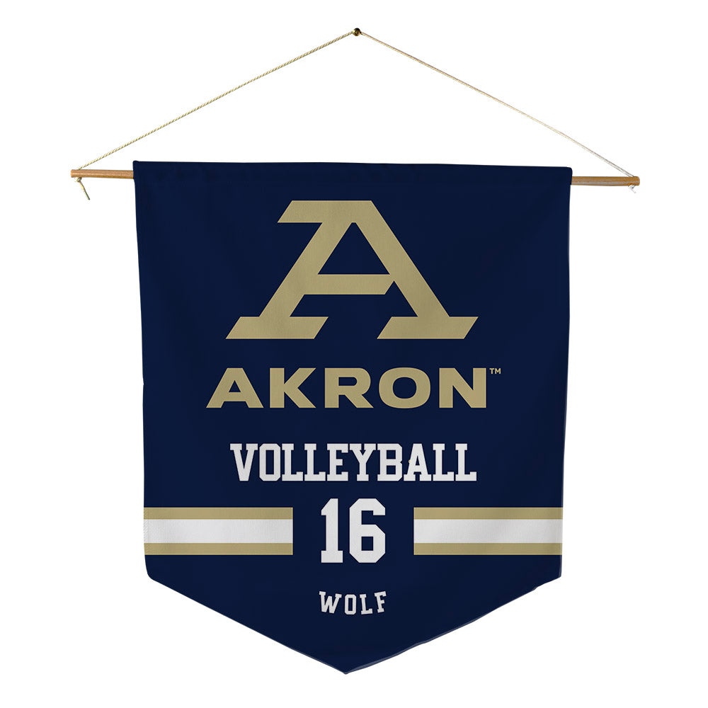 Akron - NCAA Women's Volleyball : Lyndi Wolf - Pennant - 18" x 21"-0