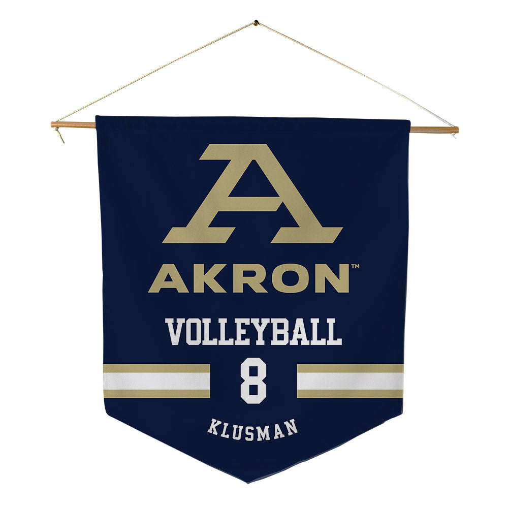 Akron - NCAA Women's Volleyball : Ruby Klusman - Pennant - 18" x 21"-0