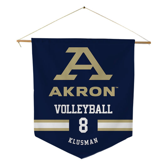 Akron - NCAA Women's Volleyball : Ruby Klusman - Pennant - 18" x 21"-0