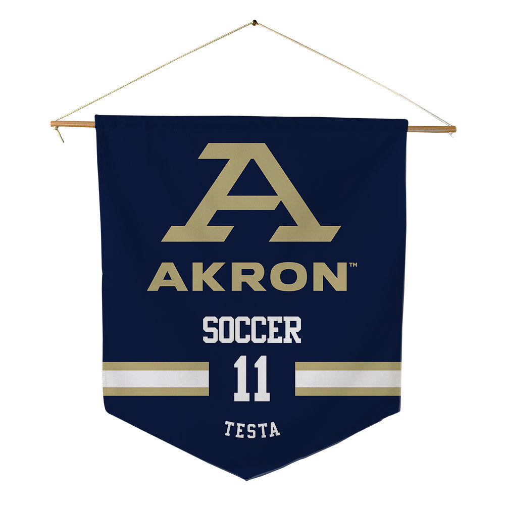 Akron - NCAA Men's Soccer : Noa Testa - Pennant - 18" x 21"-0