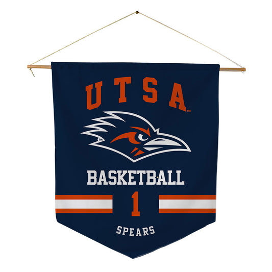 UTSA - NCAA Men's Basketball : Amir Spears - Pennant - 18" x 21"-0
