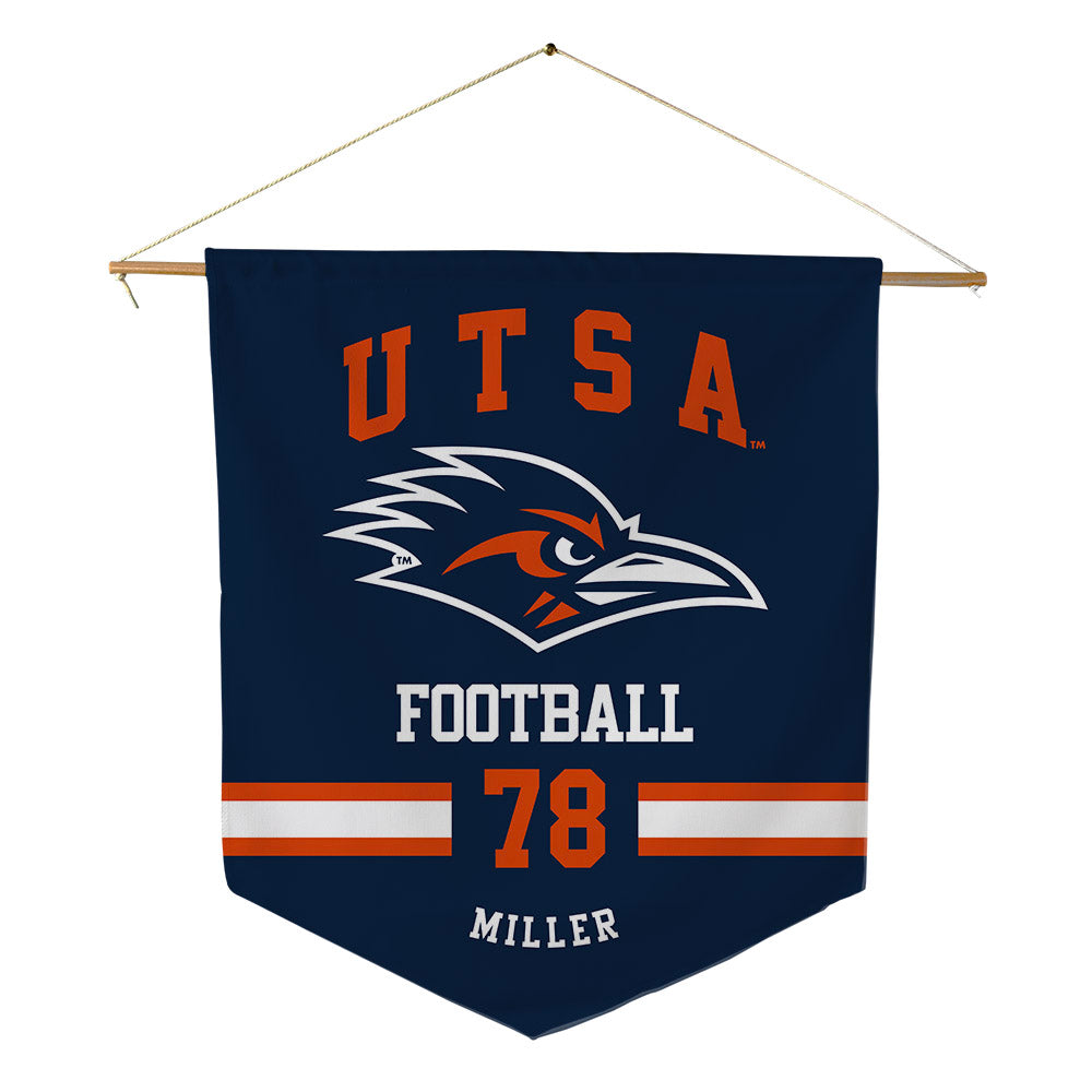 UTSA - NCAA Football : Jonah Miller - Pennant - 18" x 21"-0