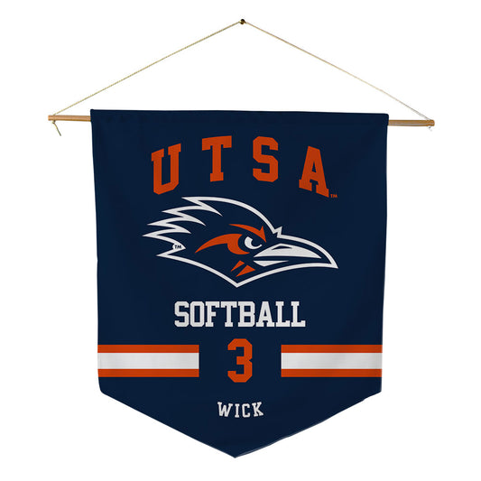 UTSA - NCAA Softball : Sabrina Wick - Pennant - 18" x 21"-0