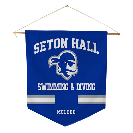 Seton Hall - NCAA Men's Swimming & Diving : Zach McLeod - Pennant - 18" x 21"-0