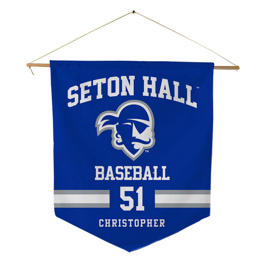 Seton Hall - NCAA Baseball : Mason Christopher - Pennant - 18" x 21"-0