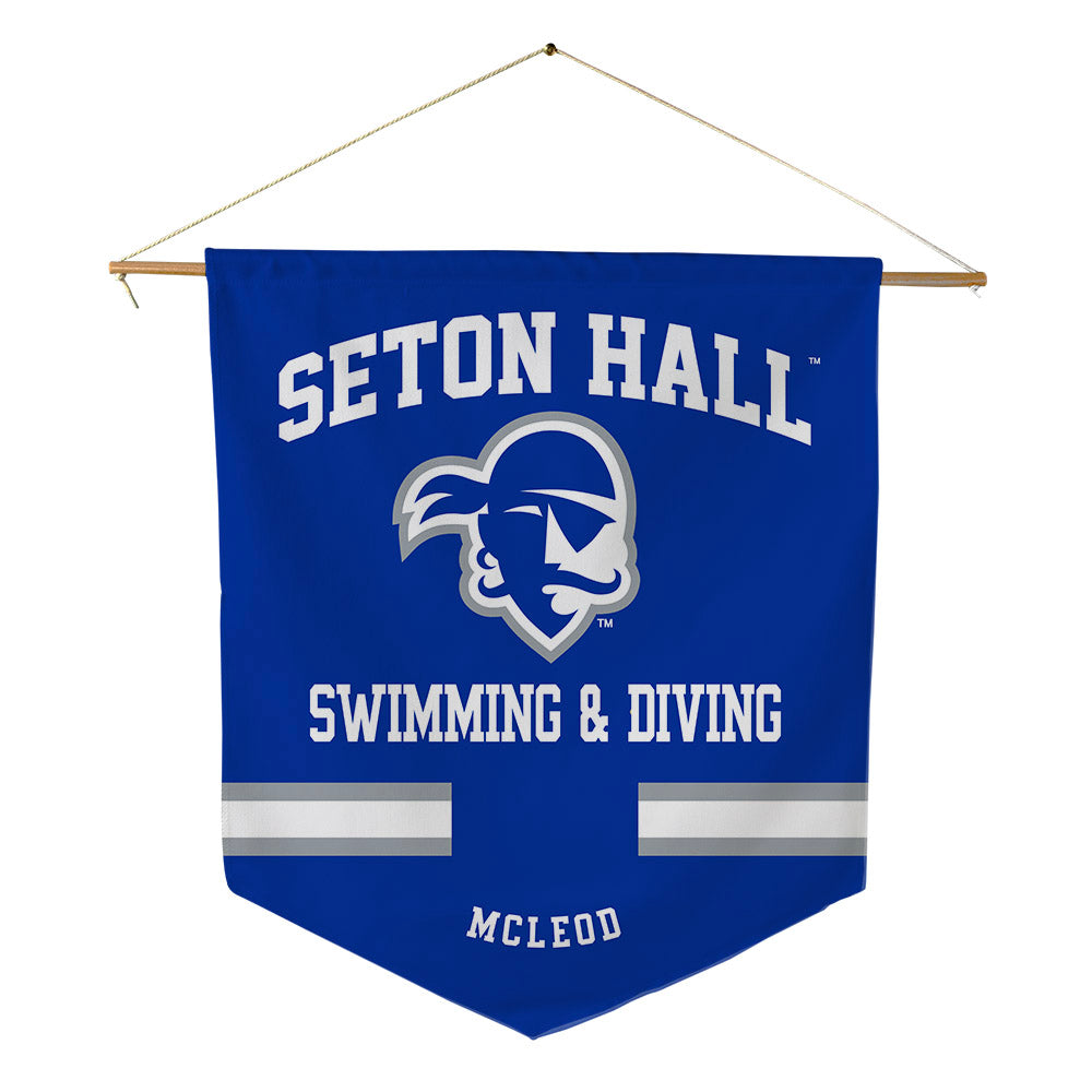 Seton Hall - NCAA Men's Swimming & Diving : Zach McLeod - Pennant - 18" x 21"-0