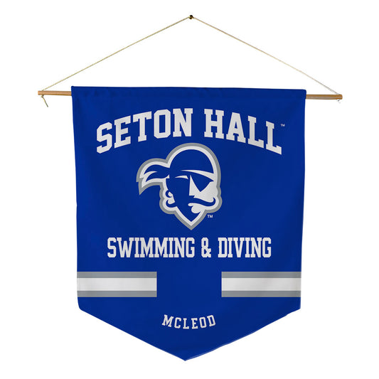 Seton Hall - NCAA Men's Swimming & Diving : Zach McLeod - Pennant - 18" x 21"-0