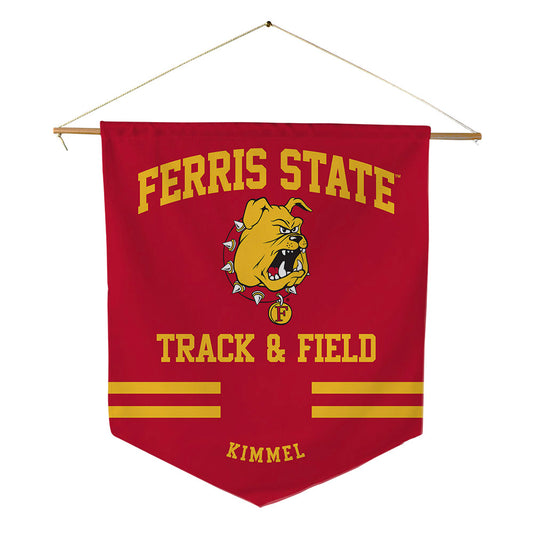 Ferris State - NCAA Men's Track & Field : Zak Kimmel - Pennant - 18" x 21"-0