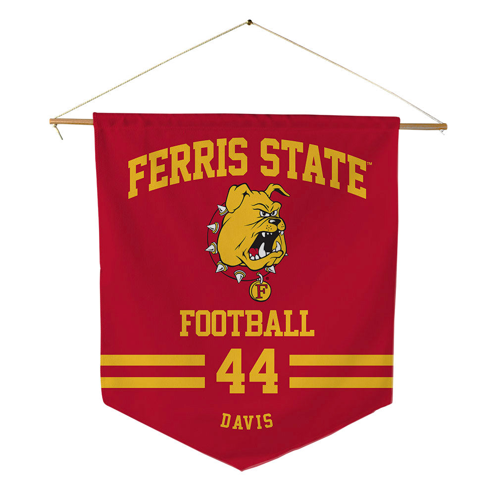 Ferris State - NCAA Football : Kailib Davis - Pennant - 18" x 21"-0