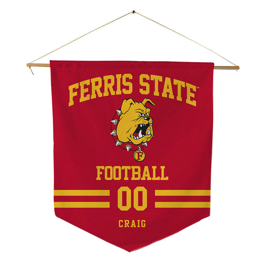 Ferris State - NCAA Football : Theotis Craig - Pennant - 18" x 21"-0