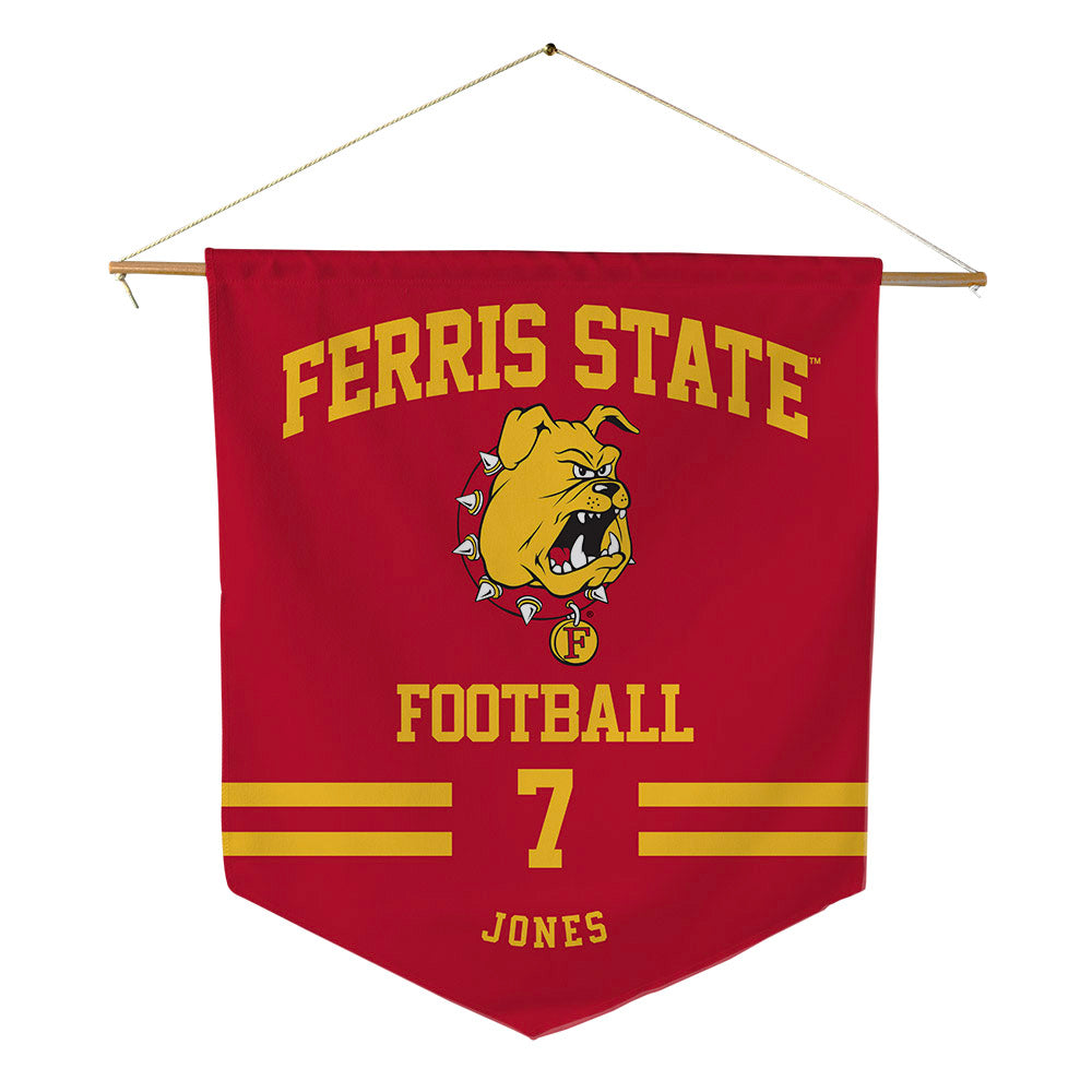 Ferris State - NCAA Football : Marcel Jones - Pennant - 18" x 21"-0