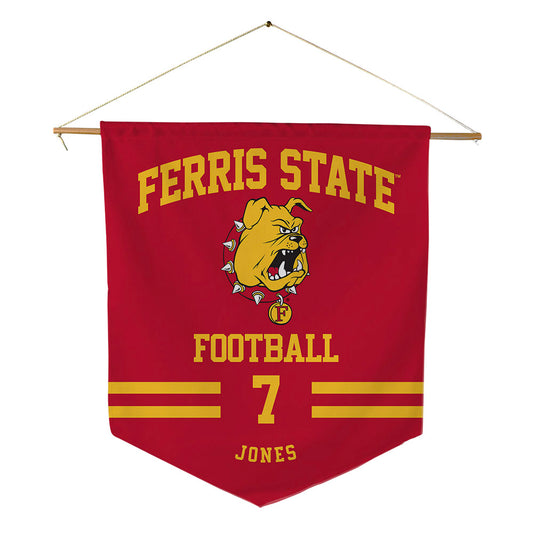 Ferris State - NCAA Football : Marcel Jones - Pennant - 18" x 21"-0
