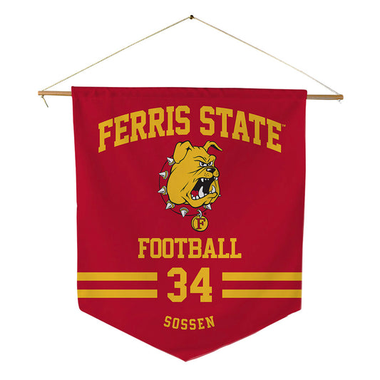 Ferris State - NCAA Football : Ethan Sossen - Pennant - 18" x 21"-0