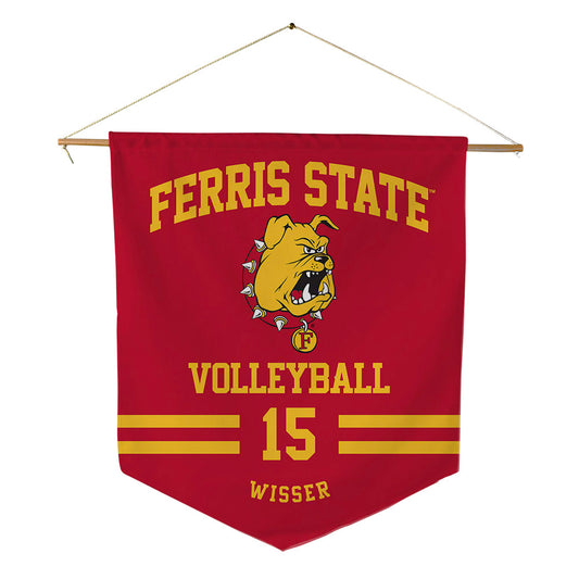 Ferris State - NCAA Women's Volleyball : Corrie Wisser - Pennant - 18" x 21"-0