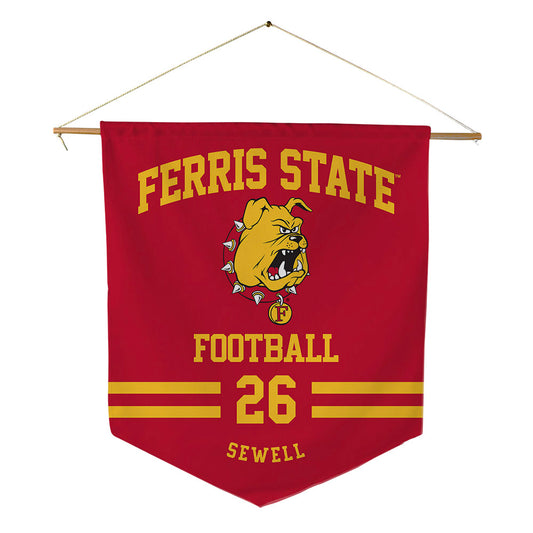 Ferris State - NCAA Football : JJ Sewell - Pennant - 18" x 21"-0