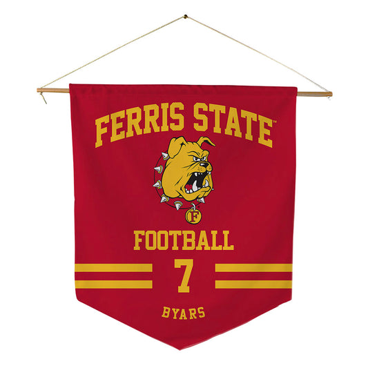 Ferris State - NCAA Football : Zay Byars - Pennant - 18" x 21"-0