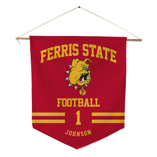 Ferris State - NCAA Football : Jalen Johnson - Pennant - 18" x 21"-0